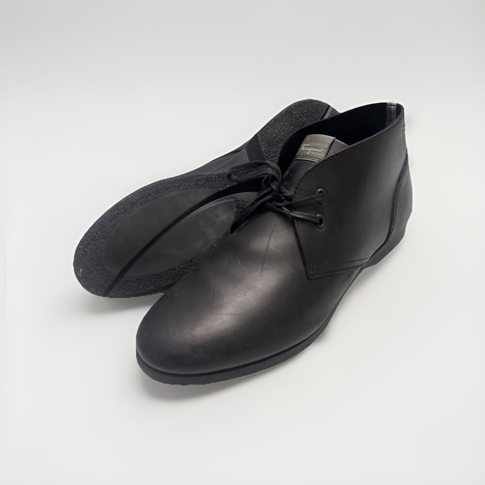 Salvatore Ferragamo men’s black boots Size 10.5EE